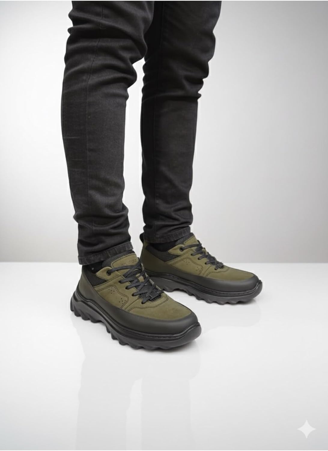 KOMCERO Bağcıklı Kat Deri Havuz Model Outdoor Taban Erkek Casual Ayakkabı K3256-25283